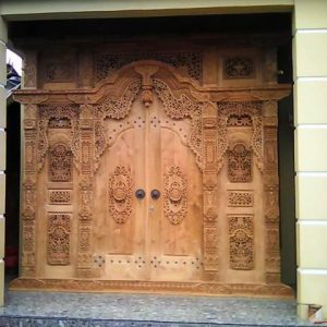 gebyok jawa pintu ukir timbul